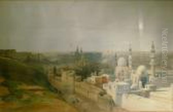 Veduta Del Cairo Da Ovest Oil Painting by David Roberts