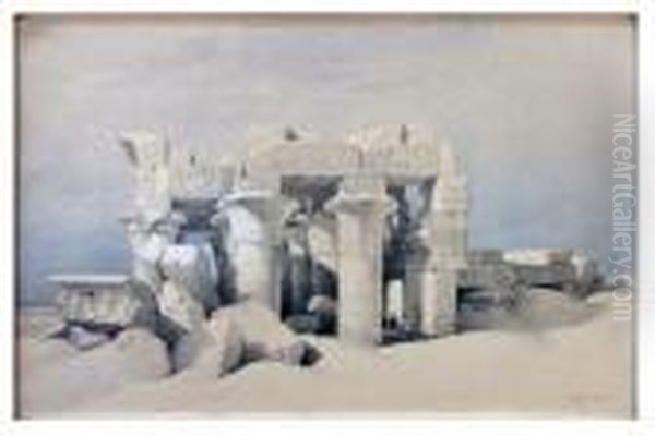 Kom Ombo Oil Painting by David Roberts