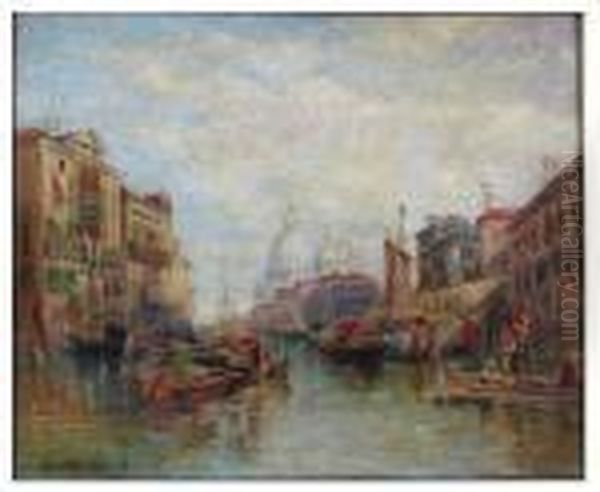 View Of Venice Grand Canal Oil Painting by David Roberts