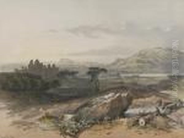 Craigmillar Castle Oil Painting by David Roberts