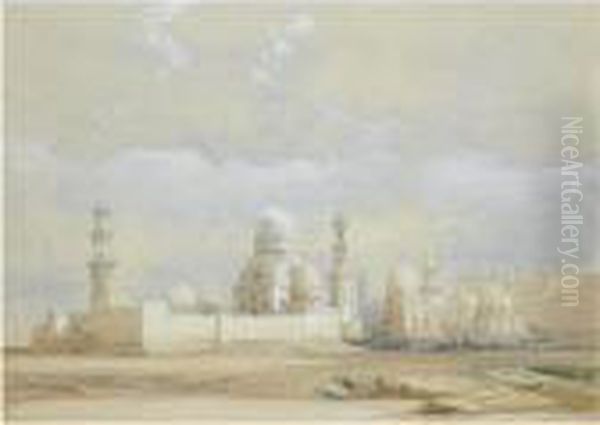 Tombs Of The Mamelukes, Cairo Oil Painting by David Roberts