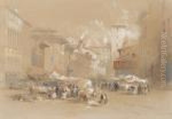 Desenzano, Lake Garda Oil Painting by David Roberts