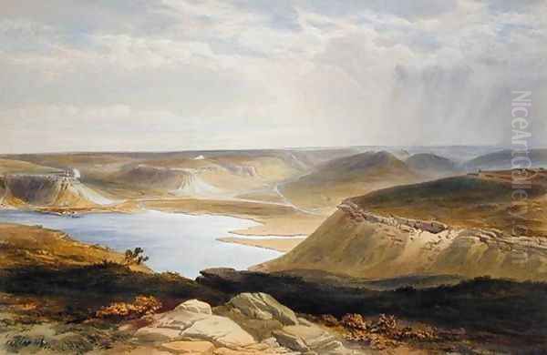 Head of the Harbour, Sebastopol, plate from The Seat of War in the East, published by Colnaghi and Co., 1856 Oil Painting by William Simpson