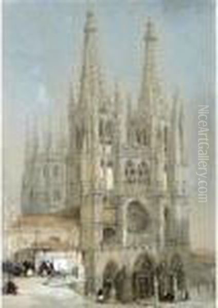 Burgos Cathedral, Spain Oil Painting by David Roberts