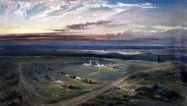 The Graves on Cathcarts Hill, plate from The Seat of War in the East, pub. by Paul and Dominic Colnaghi nd Co., 1856 Oil Painting by William Simpson