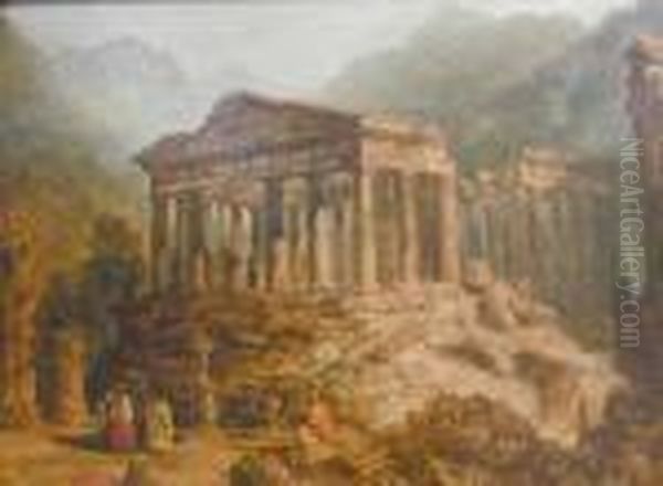 Acropolis, Greece Oil Painting by David Roberts