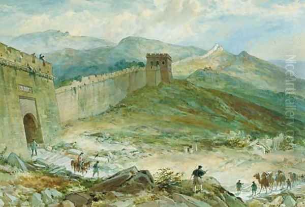 The Great Wall of China Oil Painting by William Simpson