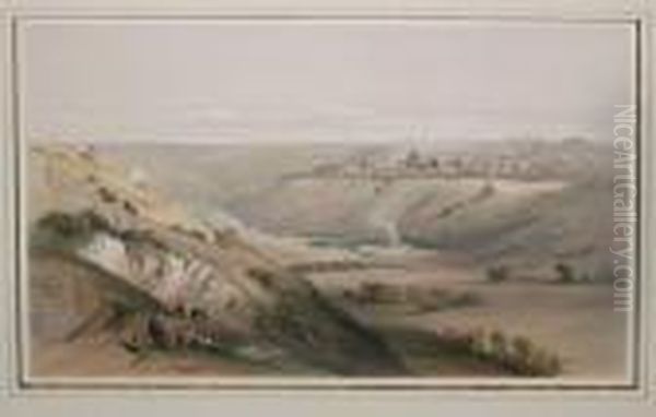 View Of Jerusalem Oil Painting by David Roberts