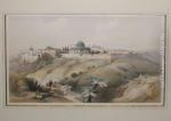 View Of Jerusalem Oil Painting by David Roberts