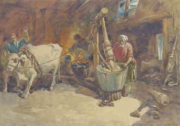 Peshwari Mill Oil Painting by William Simpson