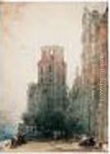 The Palace, Heidelberg Oil Painting by David Roberts