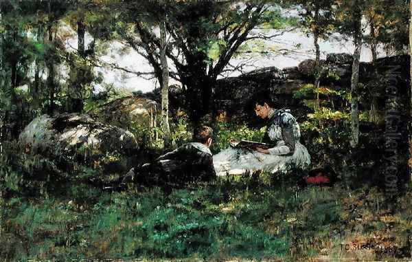 A June Idyll 1887 Oil Painting by Theodore Clement Steele