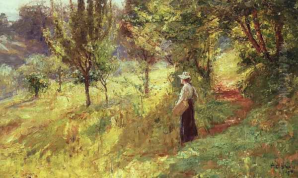 Berry Picker 1894 Oil Painting by Theodore Clement Steele