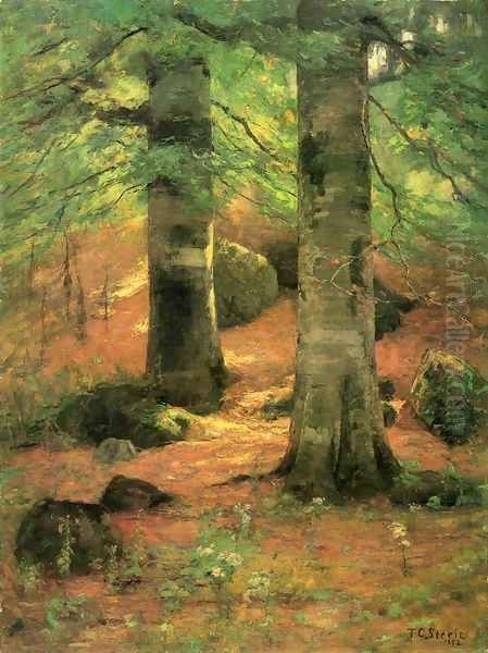 Vernon Beeches Oil Painting by Theodore Clement Steele