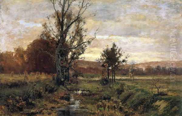 A Bleak day Oil Painting by Theodore Clement Steele