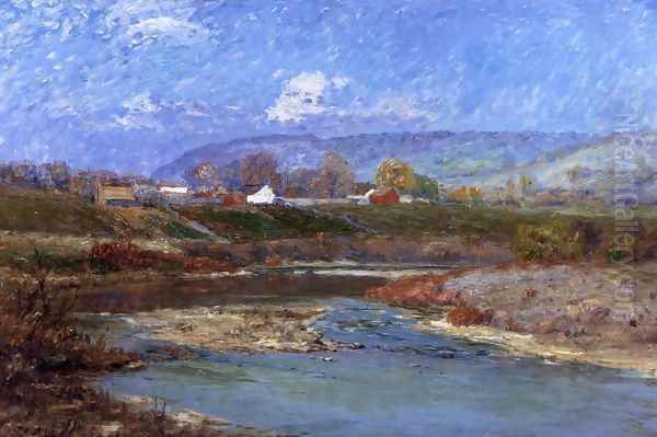 November Morning Oil Painting by Theodore Clement Steele