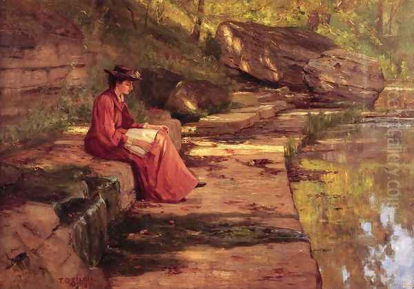 Daisy by the River Oil Painting by Theodore Clement Steele