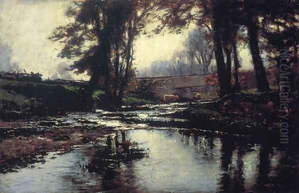 Pleasant Run Oil Painting by Theodore Clement Steele