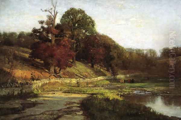 The Oaks of Vernon Oil Painting by Theodore Clement Steele