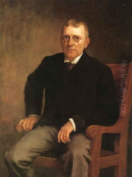 Portrait of James Whitcomb Riley Oil Painting by Theodore Clement Steele