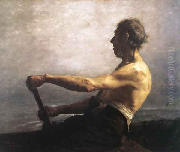 The Boatman Oil Painting by Theodore Clement Steele