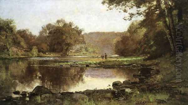 The Creek Oil Painting by Theodore Clement Steele