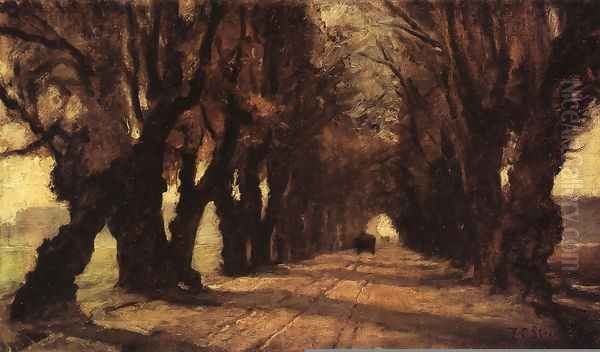 Road to Schleissheim Oil Painting by Theodore Clement Steele