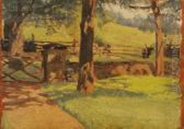 The Shaded Gate Oil Painting by Theodore Robinson