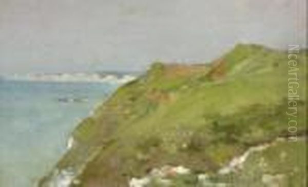 Cliffs By The Sea Oil Painting by Theodore Robinson