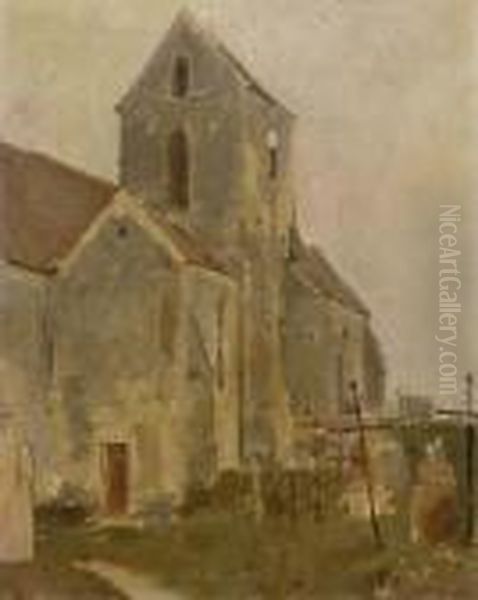 Church, Racloses Oil Painting by Theodore Robinson