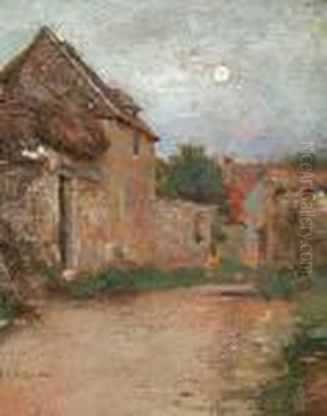 Harvest Moon, Giverny Oil Painting by Theodore Robinson