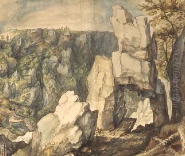 Mountain Landscape Oil Painting by Roelandt Jacobsz Savery