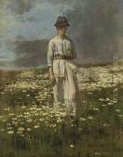 Daisy Field, Nantucket Oil Painting by Theodore Robinson