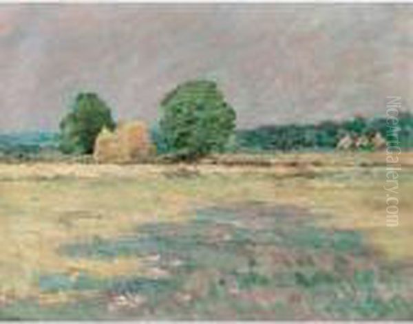 Grain Field, N. J. Oil Painting by Theodore Robinson