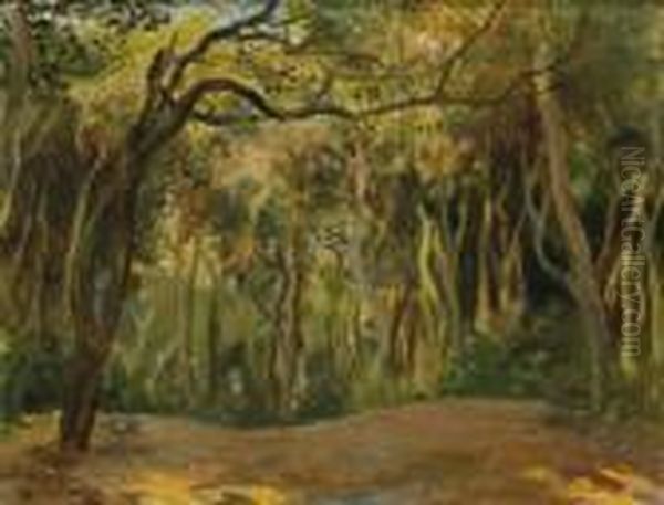 Sous-bois Oil Painting by Georges Antoine Rochegrosse