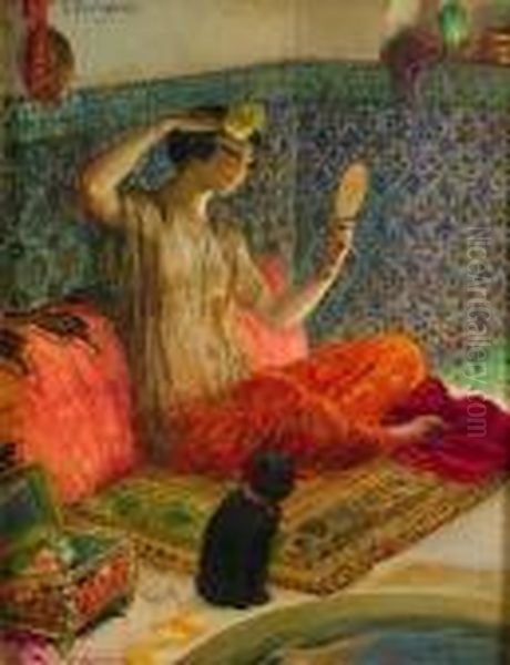 La Toilette Oil Painting by Georges Antoine Rochegrosse