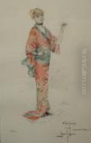 Le Kimono Japonais Oil Painting by Georges Antoine Rochegrosse