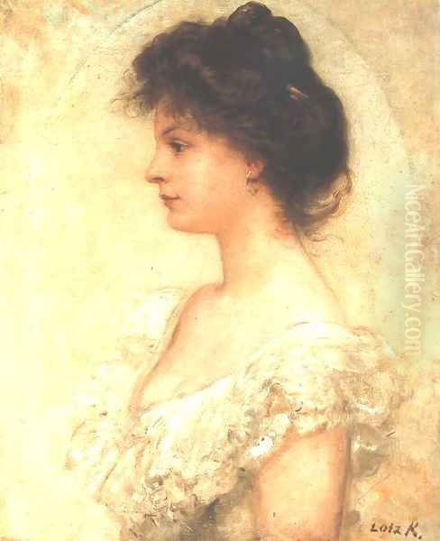 Portrait of Kornelia Lotz 1890s Oil Painting by Roelandt Jacobsz Savery