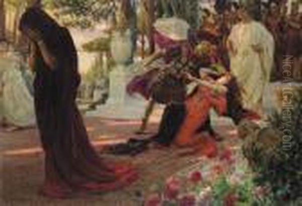 The Death Of Messalina Oil Painting by Georges Antoine Rochegrosse