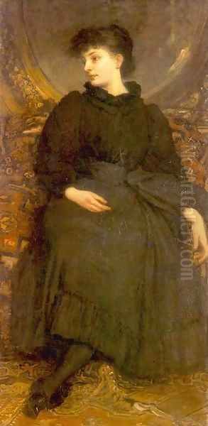 Kornelia Lotz Dressed in Black 1895 Oil Painting by Roelandt Jacobsz Savery