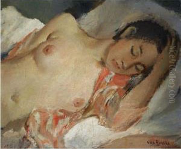 Sleeping Nude Oil Painting by Vera Rockline