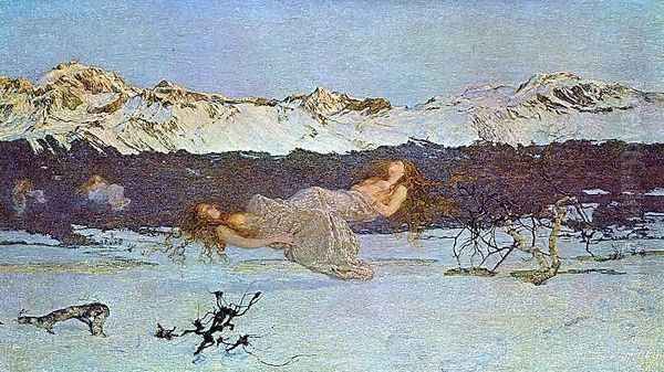 The Punishment of Lust Oil Painting by Giovanni Segantini