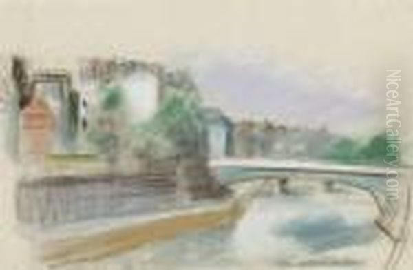 Les Bords De Seine Oil Painting by Vera Rockline