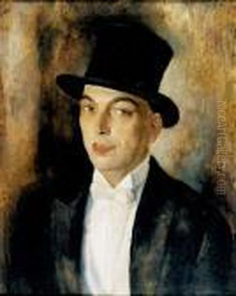 Portrait D'homme Oil Painting by Vera Rockline