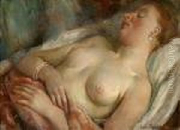 Nude Oil Painting by Vera Rockline