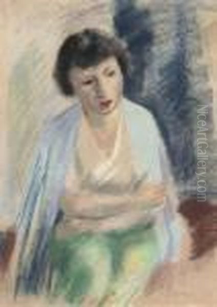 Portrait Of A Lady Oil Painting by Vera Rockline