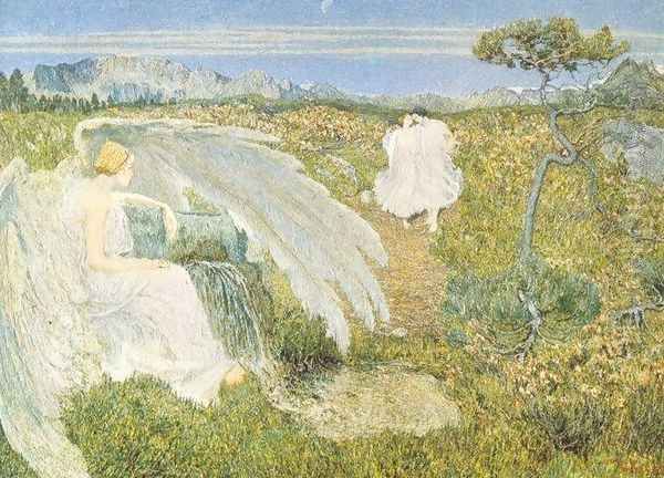 The Fountain of Youth Oil Painting by Giovanni Segantini