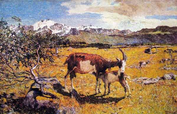 Alpe di Maggio Oil Painting by Giovanni Segantini