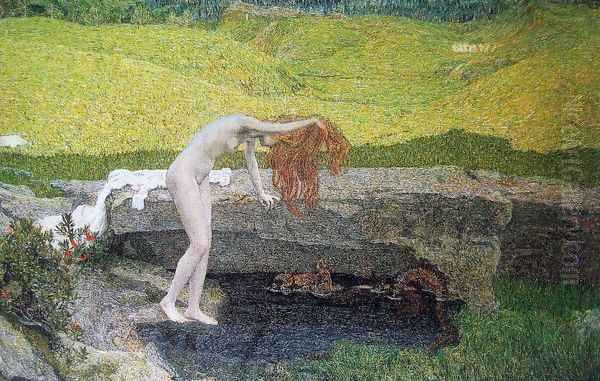 Vanity Oil Painting by Giovanni Segantini