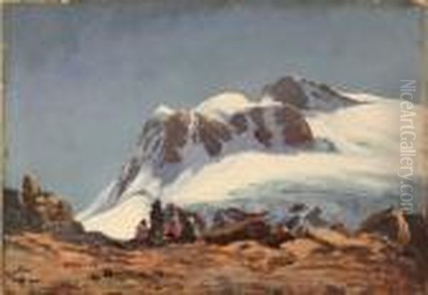 ''veduta Montana''. Oil Painting by Leonardo Roda